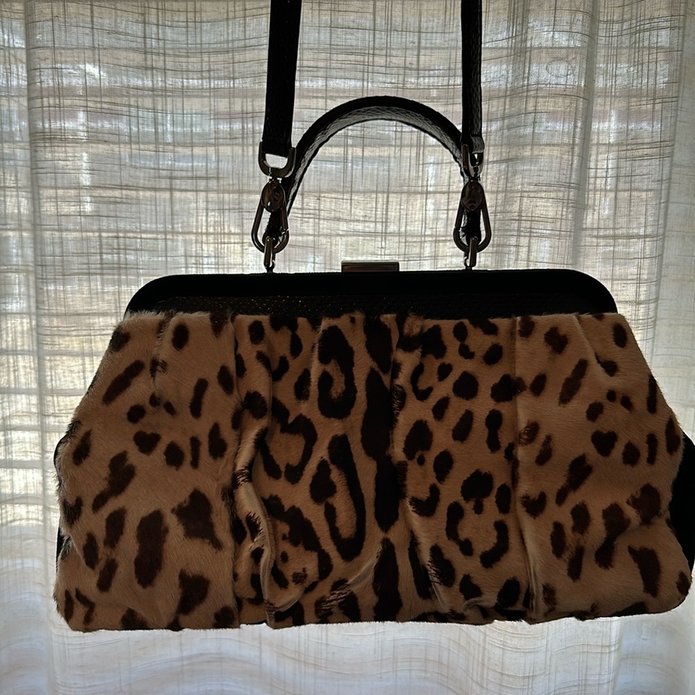 Dolce & Gabbana Pony Hair Leopard Print Bag